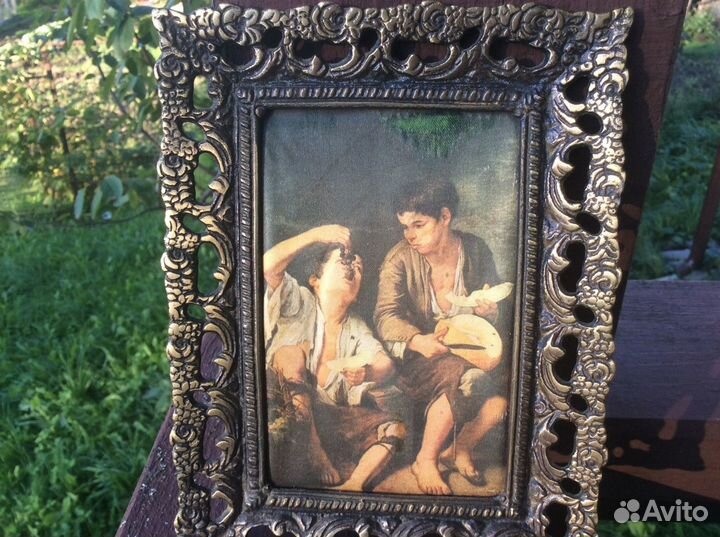 Рамка бронза с шелкографией