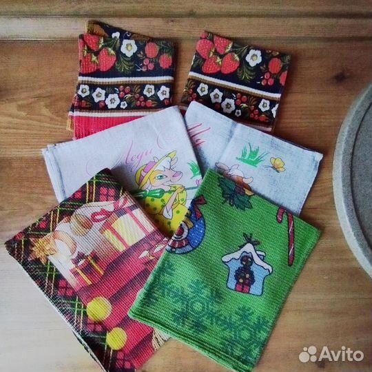 Кухонные полотенца 6 шт Вафельные