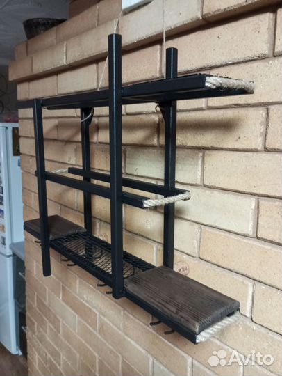 Винная полка лофт