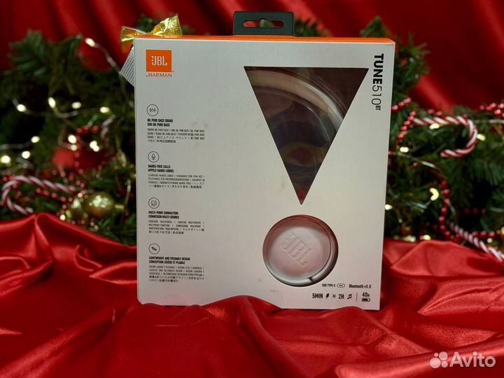 Беспроводные наушники JBL tune 510BT белые