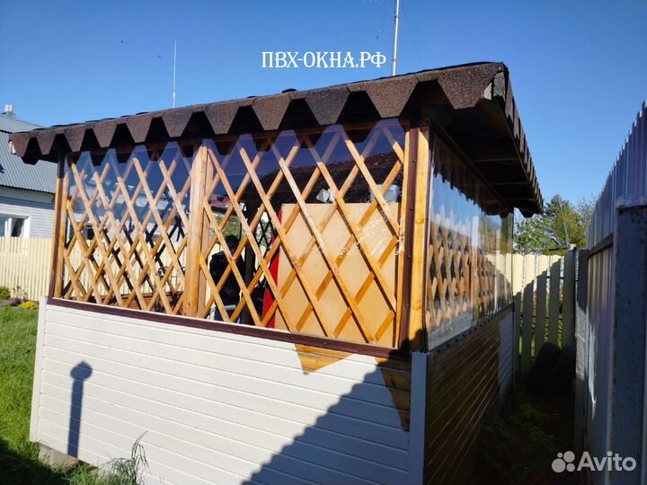 Мягкие пвх окна на беседку