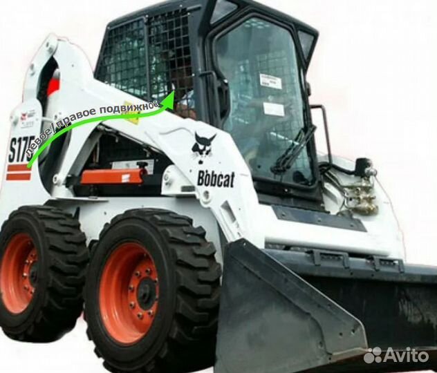 Стекло боковое левое форточка на Bobcat S175