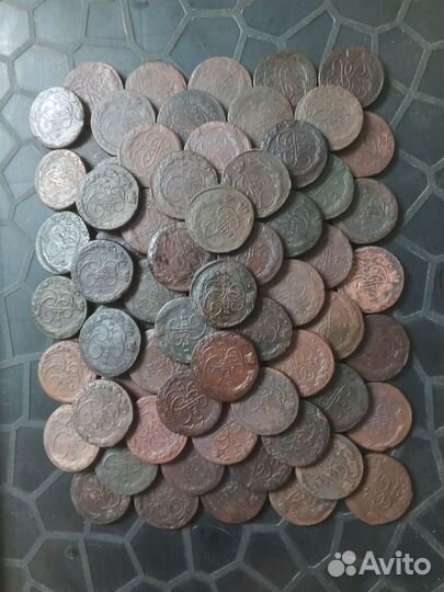 Монеты Екатерина 2 и Елизаветы 95шт