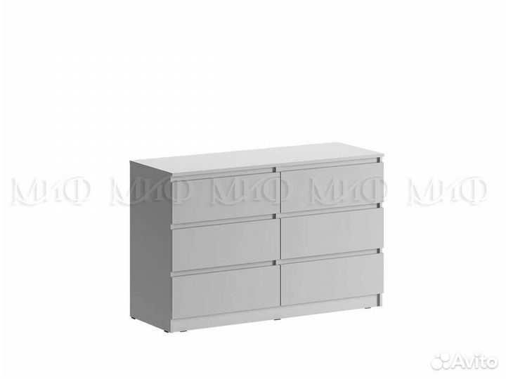 Комод Челси 1200 Белый/Белый глянец