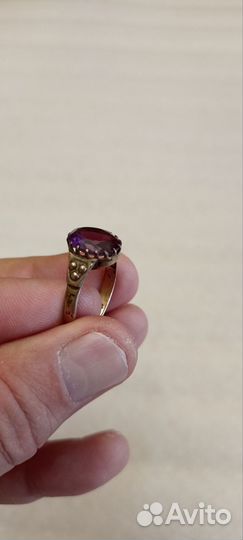 Кольцо серебро 875 СССР лю5