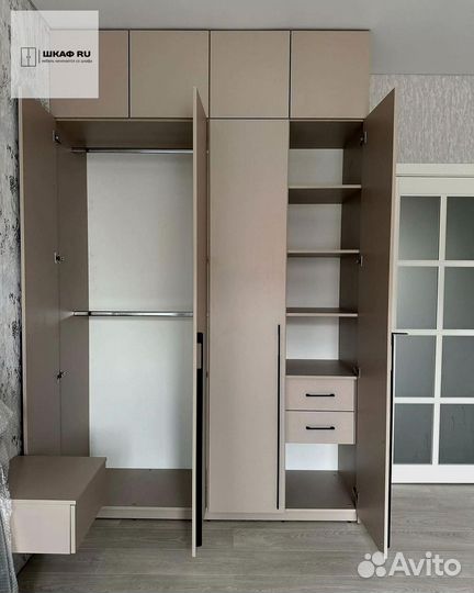 Шкаф распашной с фрезерованными фасадами