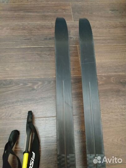 Лыжи беговые Fischer sprint crown160см Палки 110см
