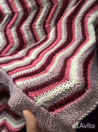 Плед детский вязаный шерстяной