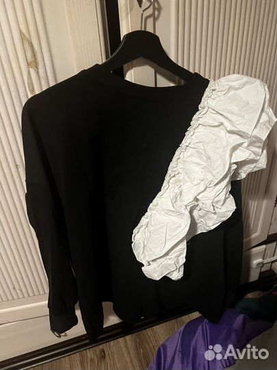 Кофта пэчворк с воланом