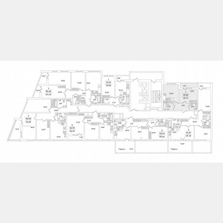 1-к. квартира, 41,3 м², 16/17 эт.