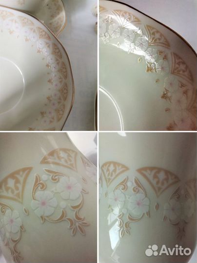 Фарфоровый кофейный сервиз BO shan LI HUA