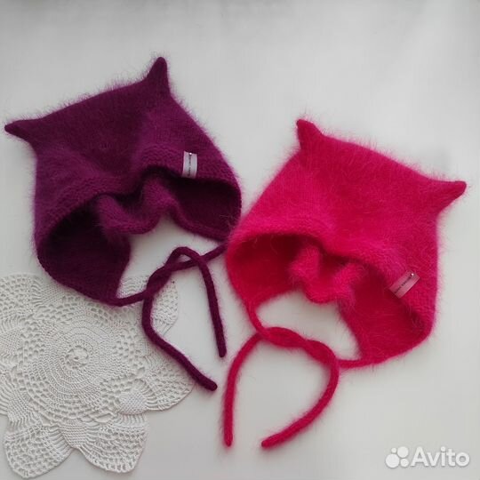 Чепчик кошка для взрослых