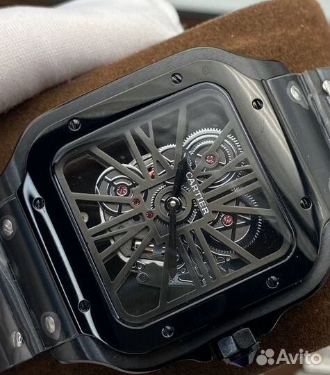 Красивые мужские кварцевые часы Cartier