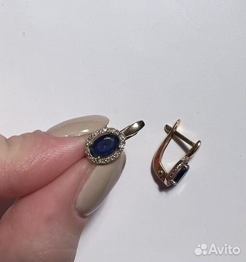 Серьги с кулоном