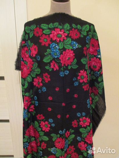 Платок шерстяной, пп-винтаж