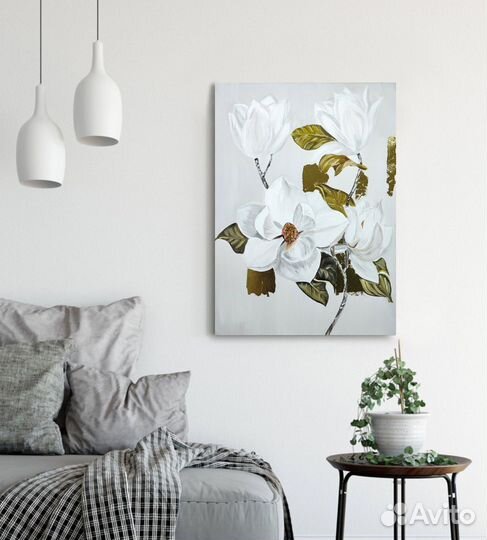 Картина маслом натюрморт ваза с цветами