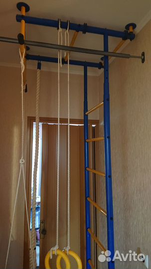 Шведская стенка, турник, брусья, канат