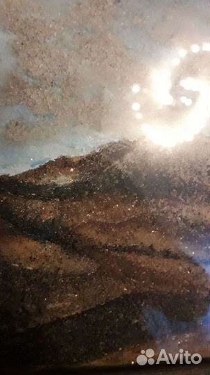 Картина из песка,вулканический,белый кубинский