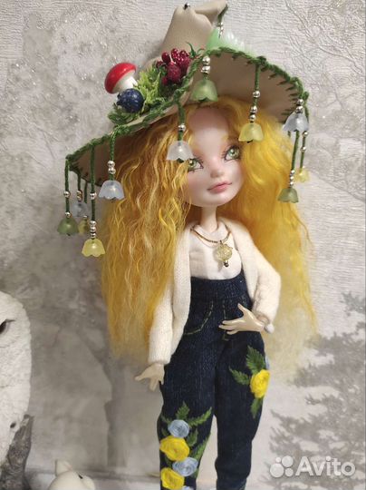 Кукла ооак Цветочная Ведьма