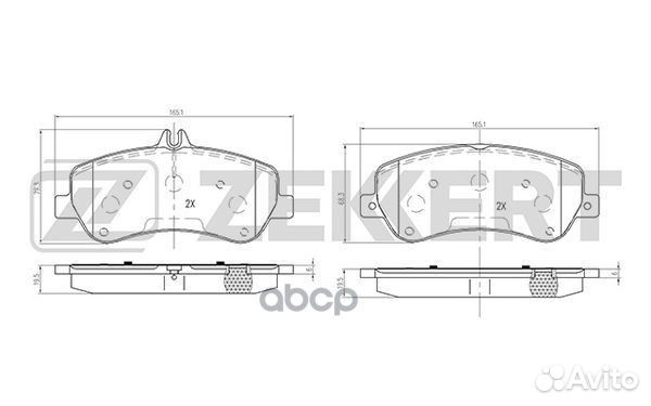 Колодки торм. диск. передн. MB E-Class (207) 11