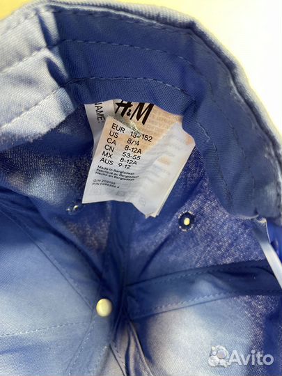 H&M Кепка-бейсболка с надписью 134-152 ог 54-56