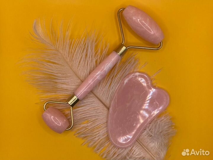 35775 Массажер для похудения с розовым кварцем