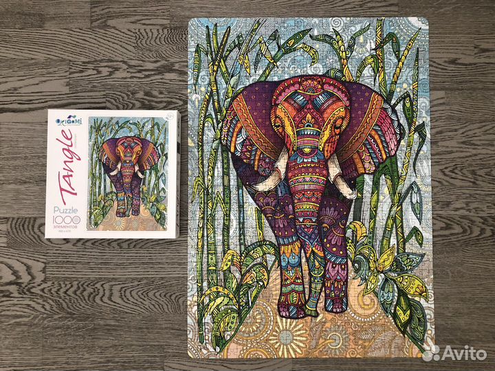 Пазл Origami 1000 деталей Арт-терапия Слон