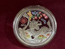 Монета серебряная "Дракон Лу" Конго, 240 франков
