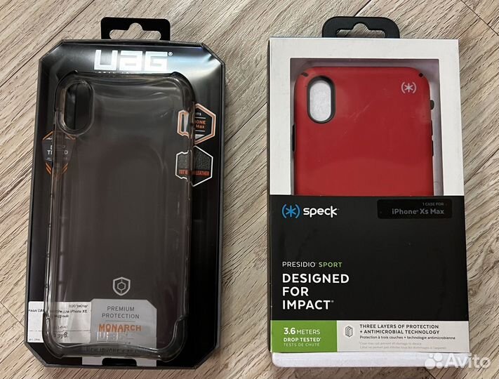 Чехол iPhone XS Uag Monarch, Speck Presidio Sport