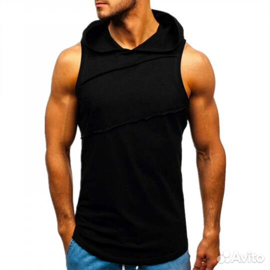 Майка мужская с капюшоном