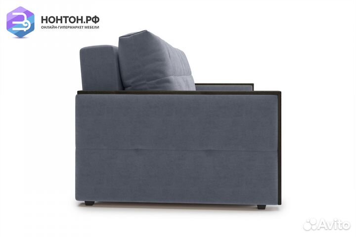 Диван еврокнижка Инсайд 3-х местный темно-серый