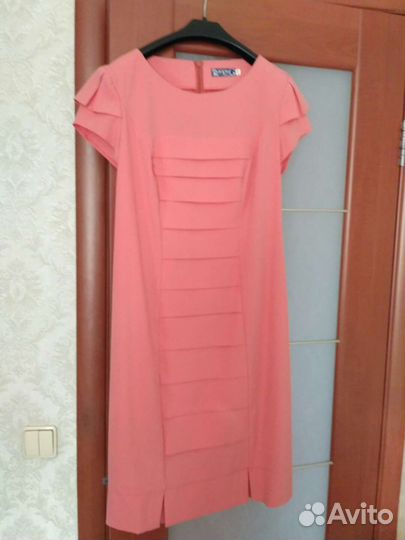 Платье оранжевое размер 46