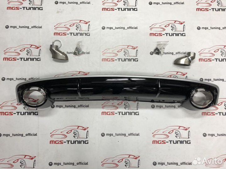 Бампер Audi A7 в стиле RS7 14-17 гг + Диффузор RS+