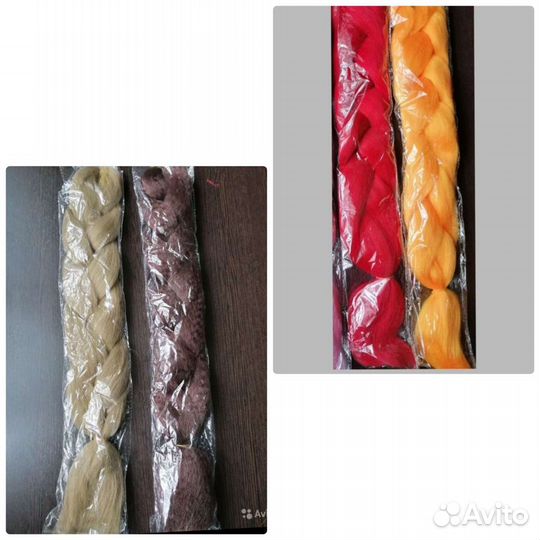 Канекалон, цветные пряди