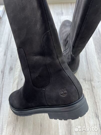 Женские осенние высокие кожаные сапоги Timberland