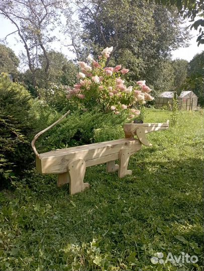 Скамейка садовая деревянная