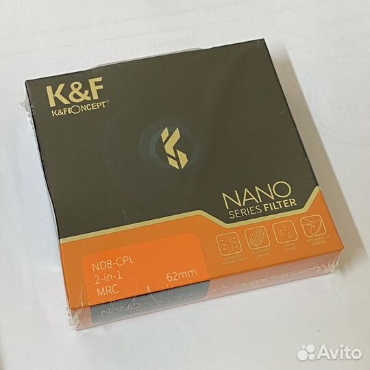 Светофильтр K&F Concept nano-Series ND8-CPL MRC 62