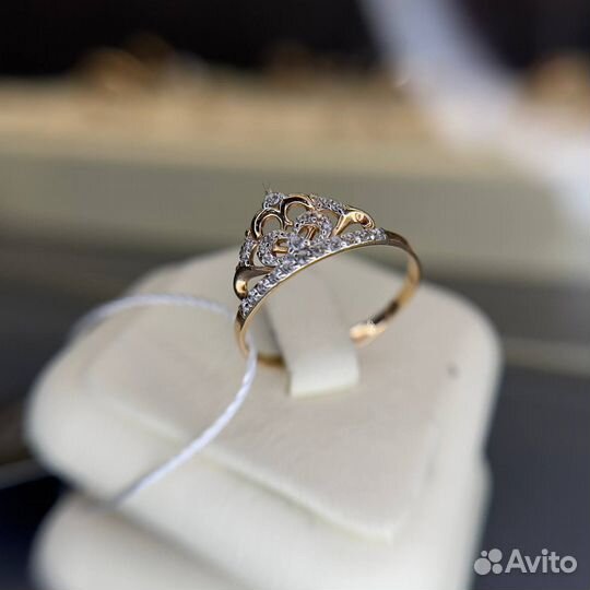 Золотое кольцо 585 пробы золотая корона