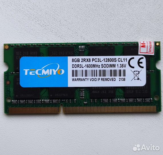 Оперативная память 8GB ddr3l SO-dimm(чипы Hynix)