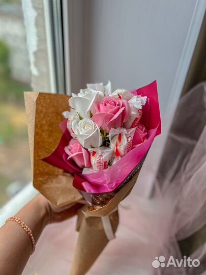 Букеты из мыльных роз