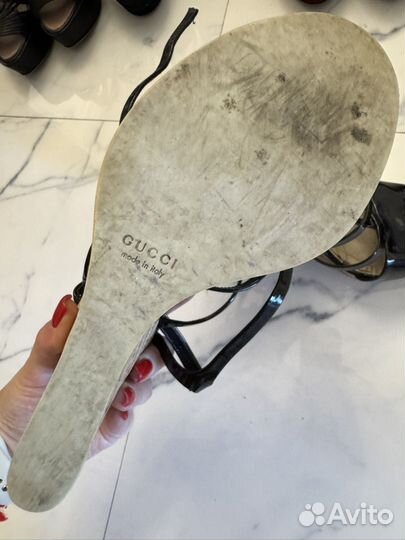 Босоножки на танкетке Gucci 38 оригинал