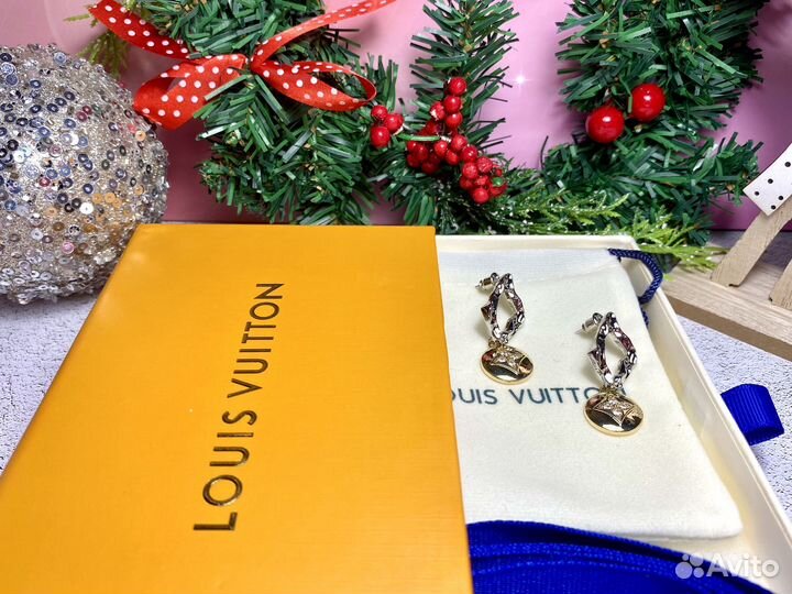 Серьги louis vuitton луи виттон