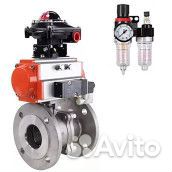 Кран шаровой DN.ru кшфп.316.200 Ду125 Ру16, фланцевый, полнопроходной, двухсоставной, корпус - нержа