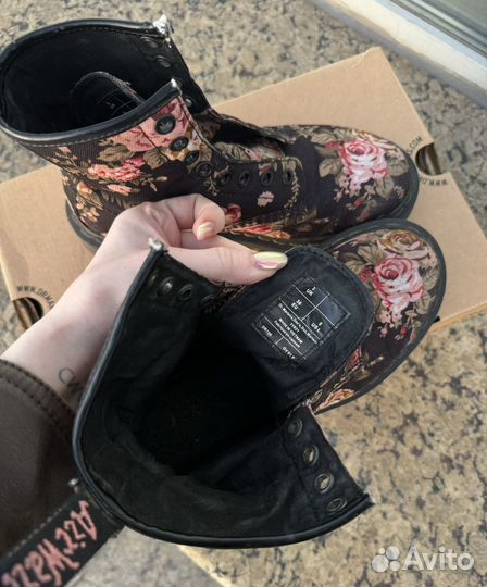 Dr martens ботинки Victorian Flowers с цветами