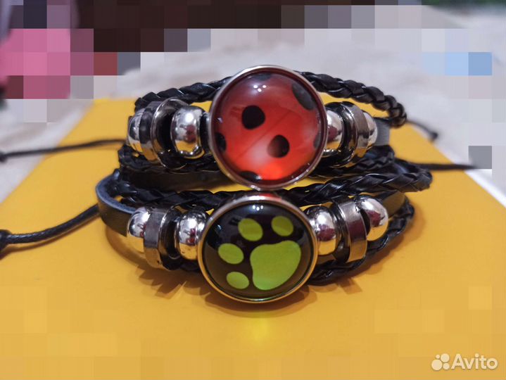 Браслеты талисманы Леди Баг и Супер Кот