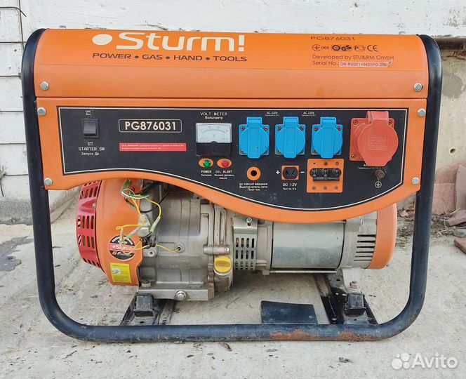 Бензиновый генератор Sturm pg876031