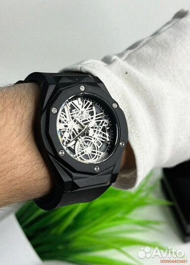 Наручные часы Hublot WHB3 чёрные (Арт.50095)