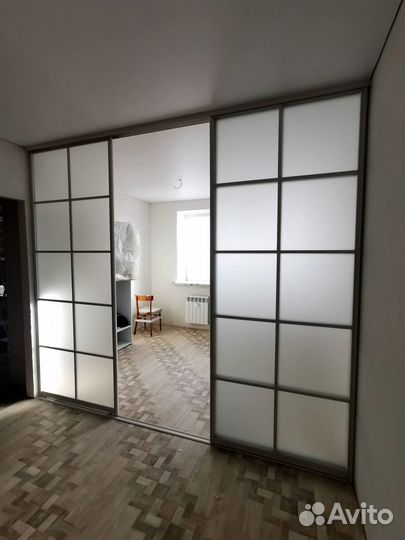 Раздвижная межкомнатная перегородка в белом № 4085