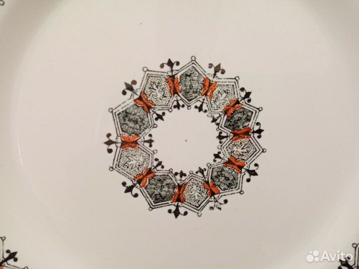 Царизм.Орнамент Красивая тарелка фарфор Кузнецова