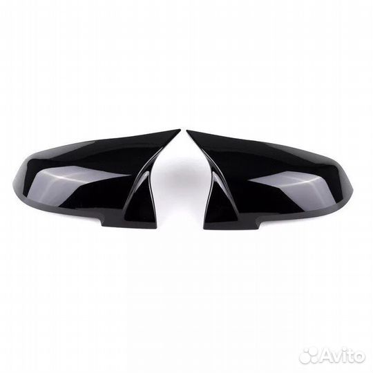 Накладки на зеркала (крышки) bmw f30 чёрный глянец
